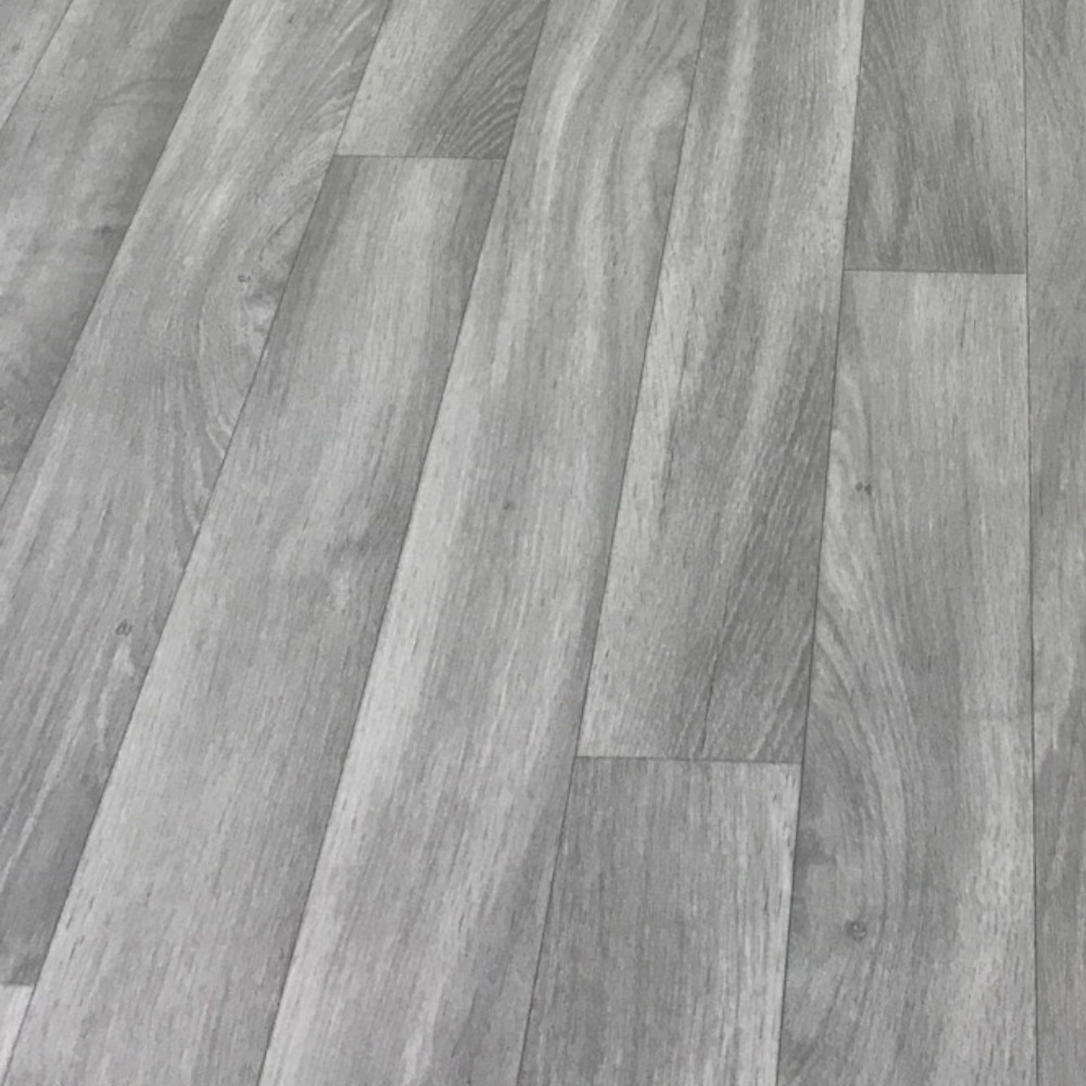 Grey Oak Lino Flooring Plank Effect 2m & 4m Width